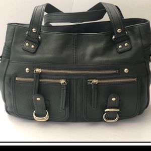 Etienne Aigner Grey Leather Bag/ Purse